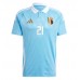 Camisa de Futebol Bélgica Timothy Castagne #21 Equipamento Secundário Europeu 2024 Manga Curta